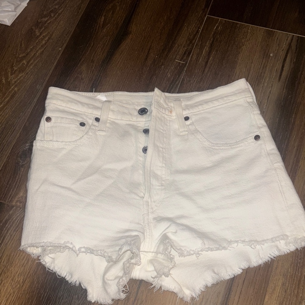 White Denim Women Shorts